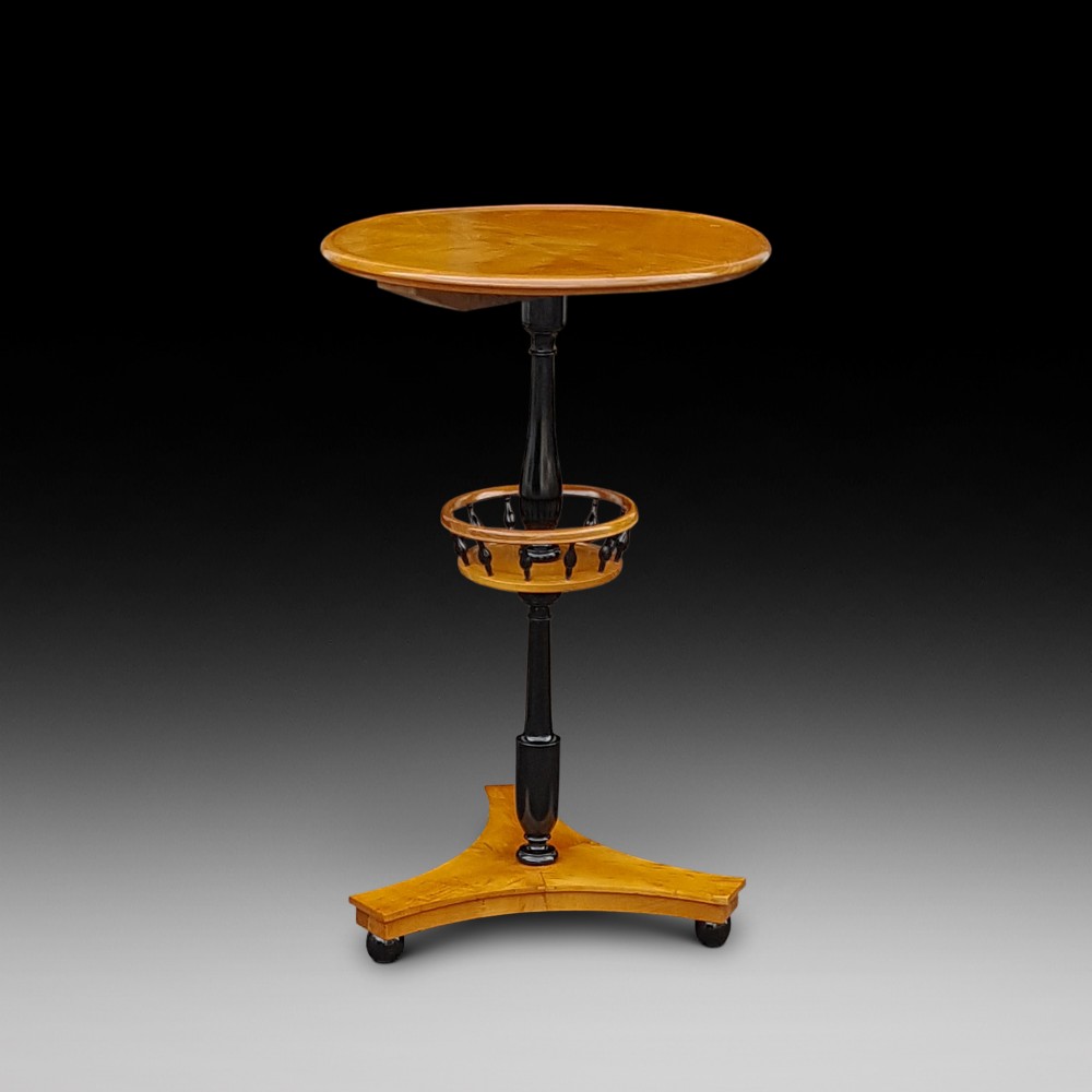 Biedermeier Late 19thC Maple Side Lamp Table