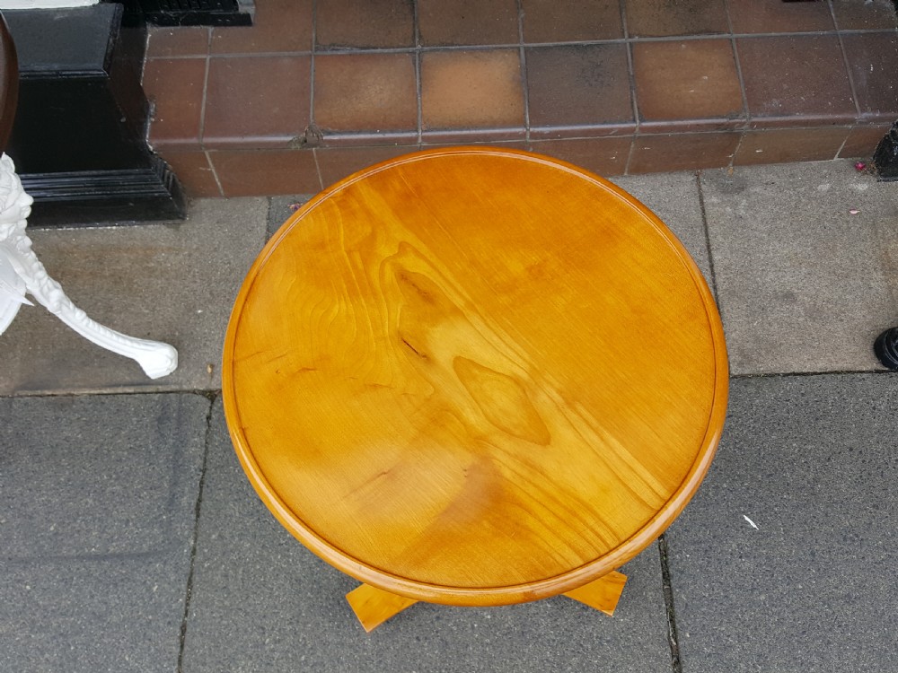 Biedermeier Late 19thC Maple Side Lamp Table View II