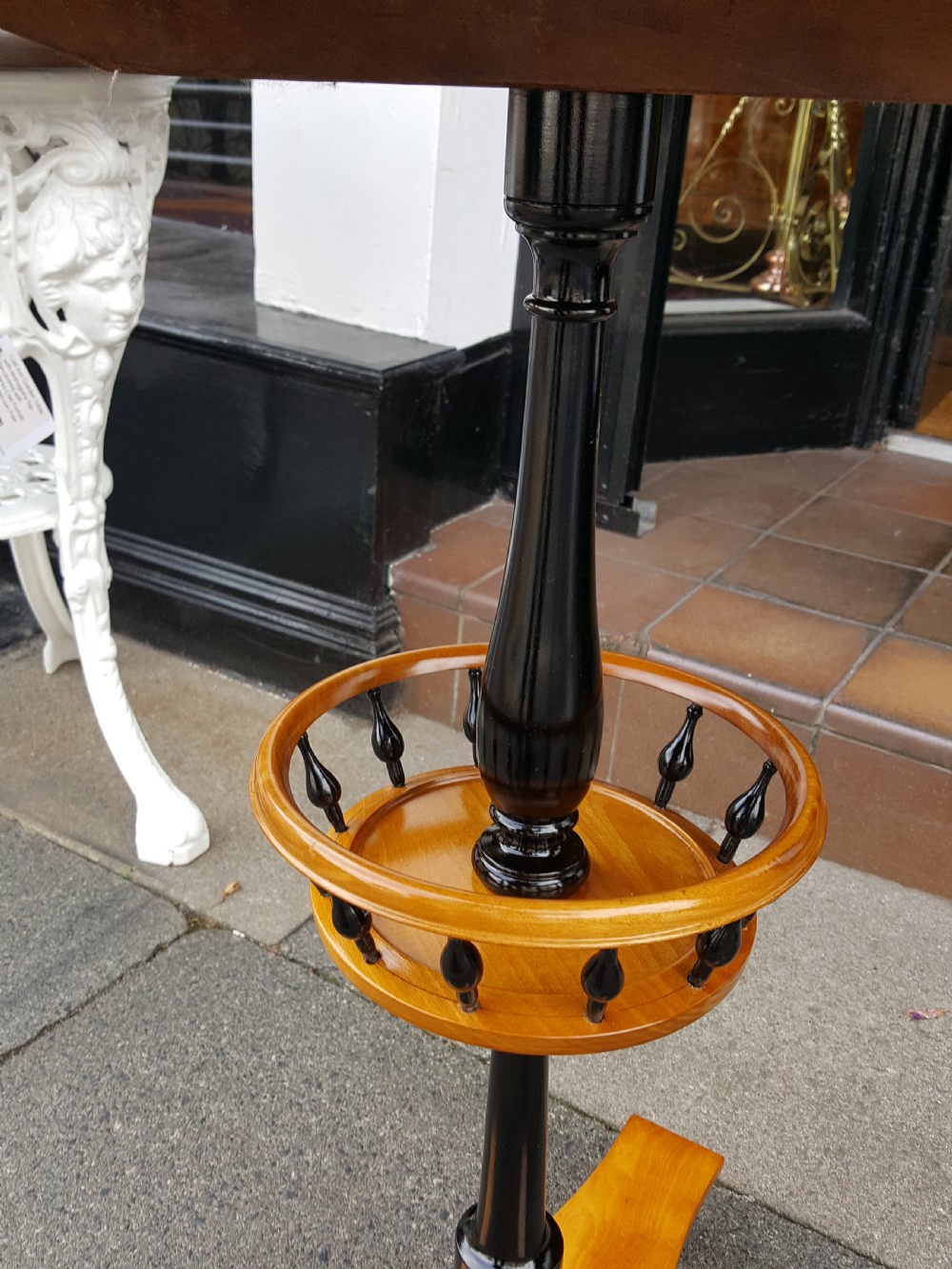 Biedermeier Late 19thC Maple Side Lamp Table View V