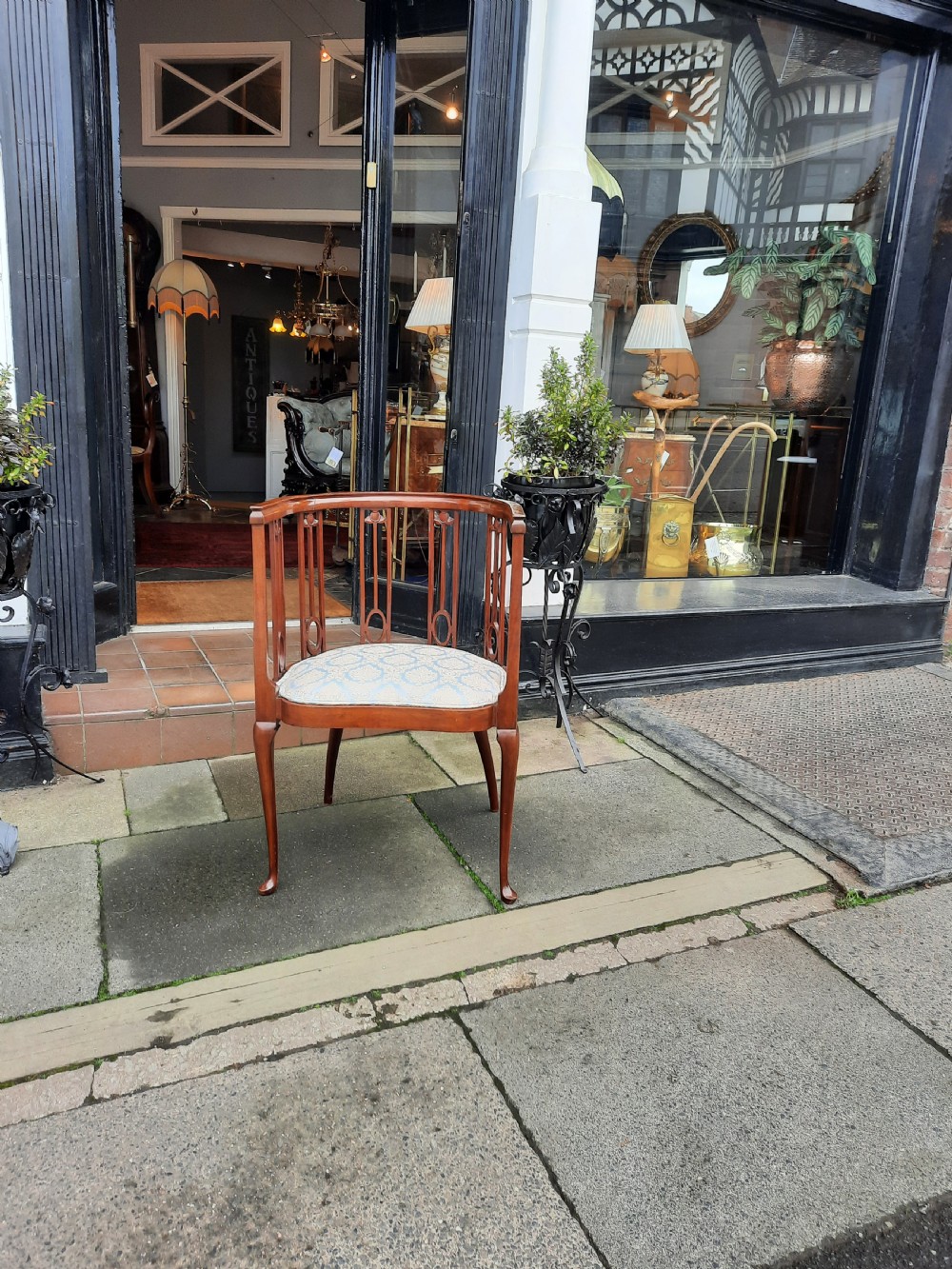 Edwardian Mahogany Frame Tub Armchair View II