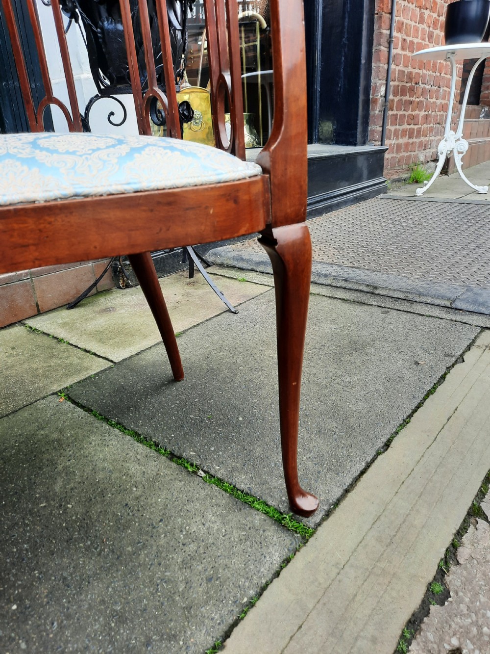Edwardian Mahogany Frame Tub Armchair View V