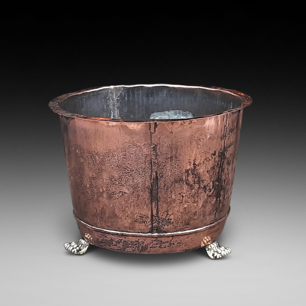 Early 19thC Large Copper Log Basket Bin