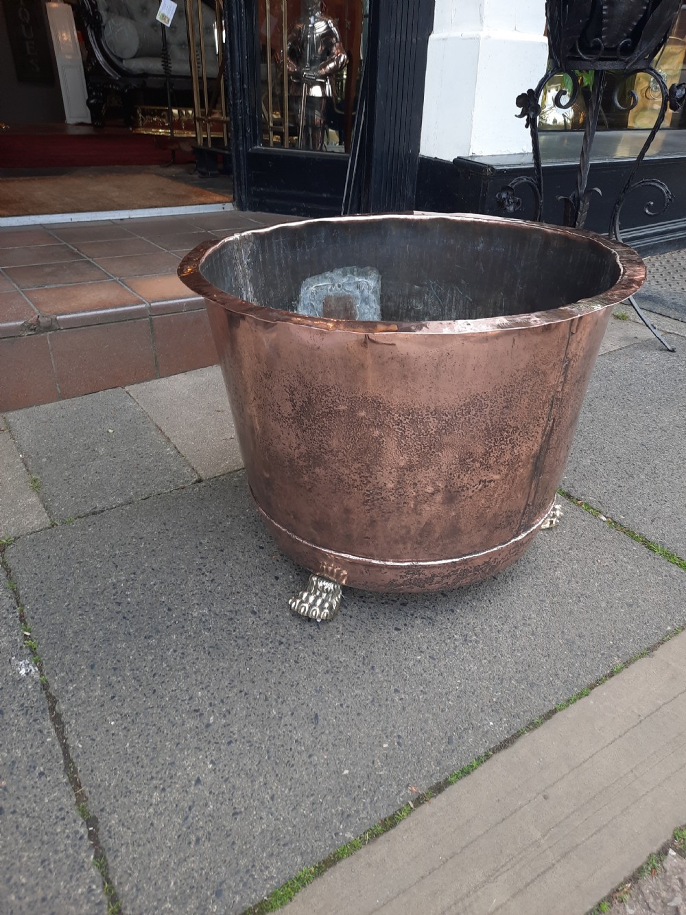 Early 19thC Large Copper Log Basket Bin View II