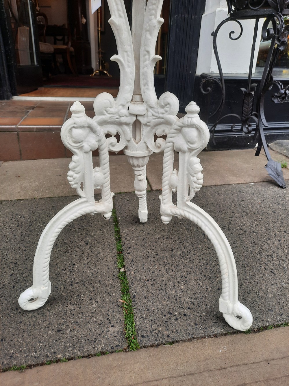 Victorian Cast-Iron and Mahogany Garden Table View III