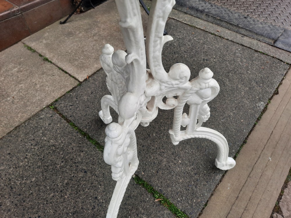 Victorian Cast-Iron and Mahogany Garden Table View V