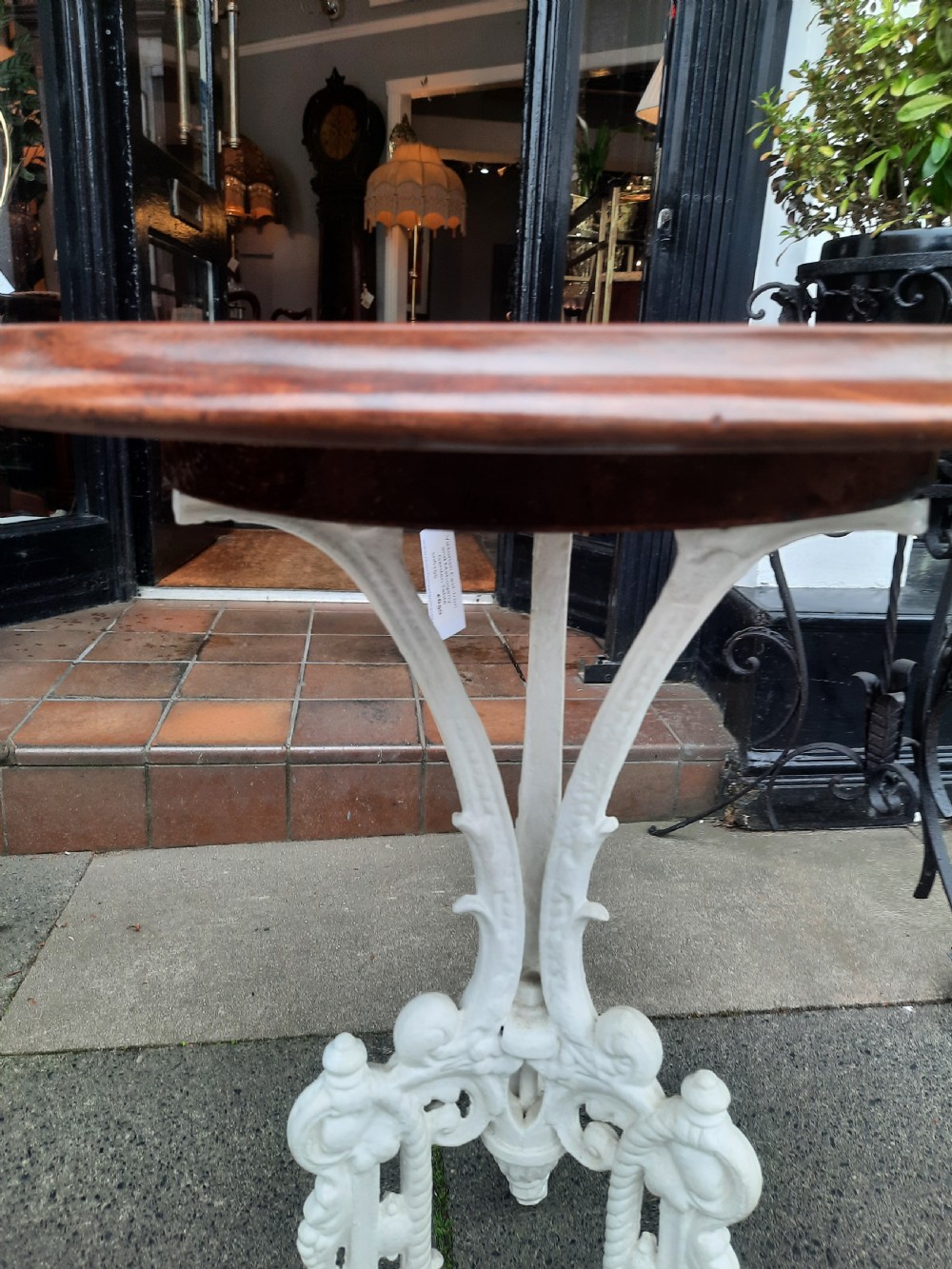 Victorian Cast-Iron and Mahogany Garden Table View VI