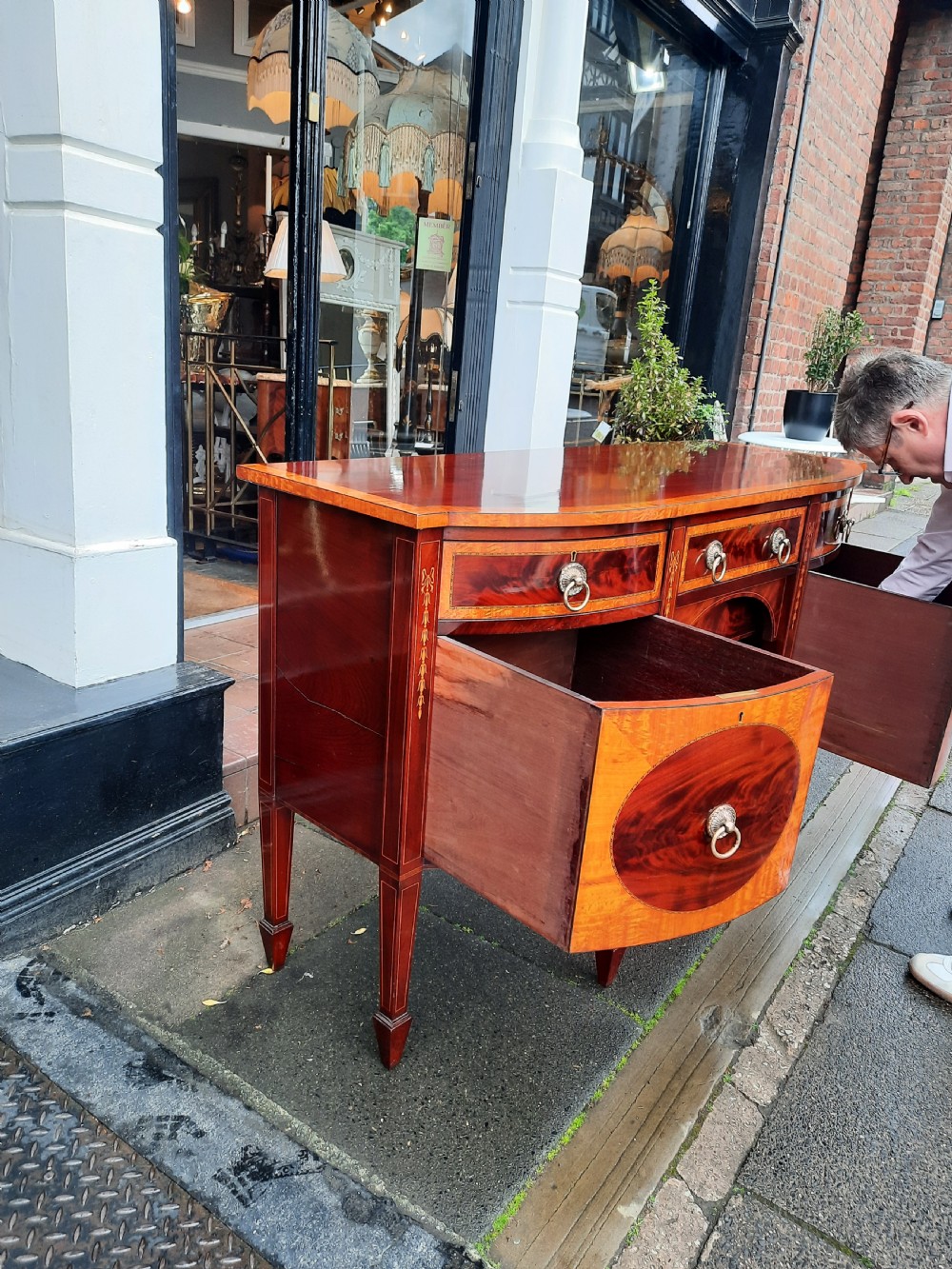 Early 20thC Mahogany Adam Revival Sideboard View V