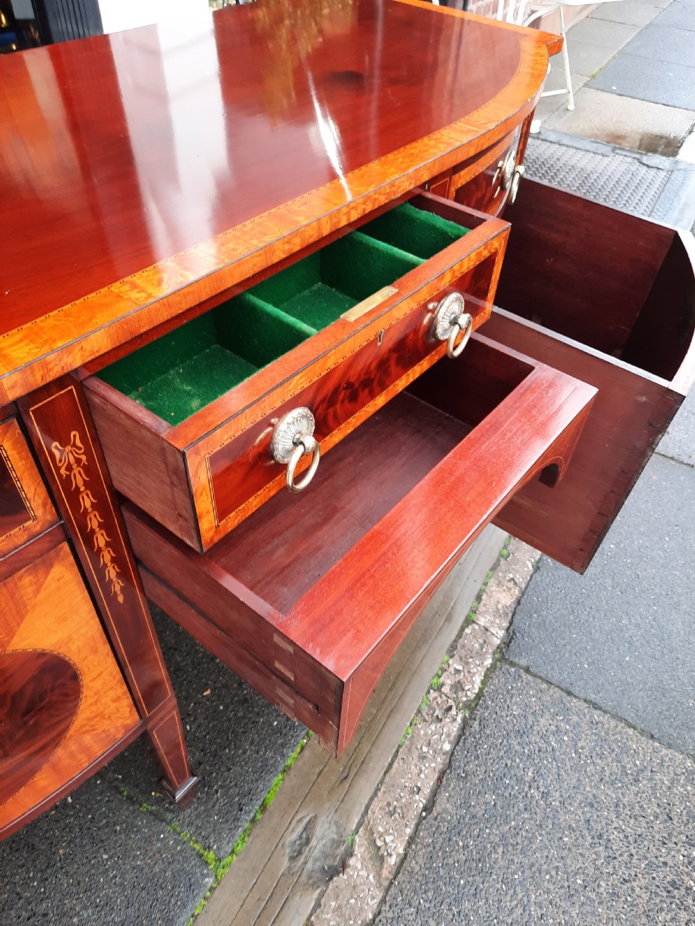 Early 20thC Mahogany Adam Revival Sideboard View IX