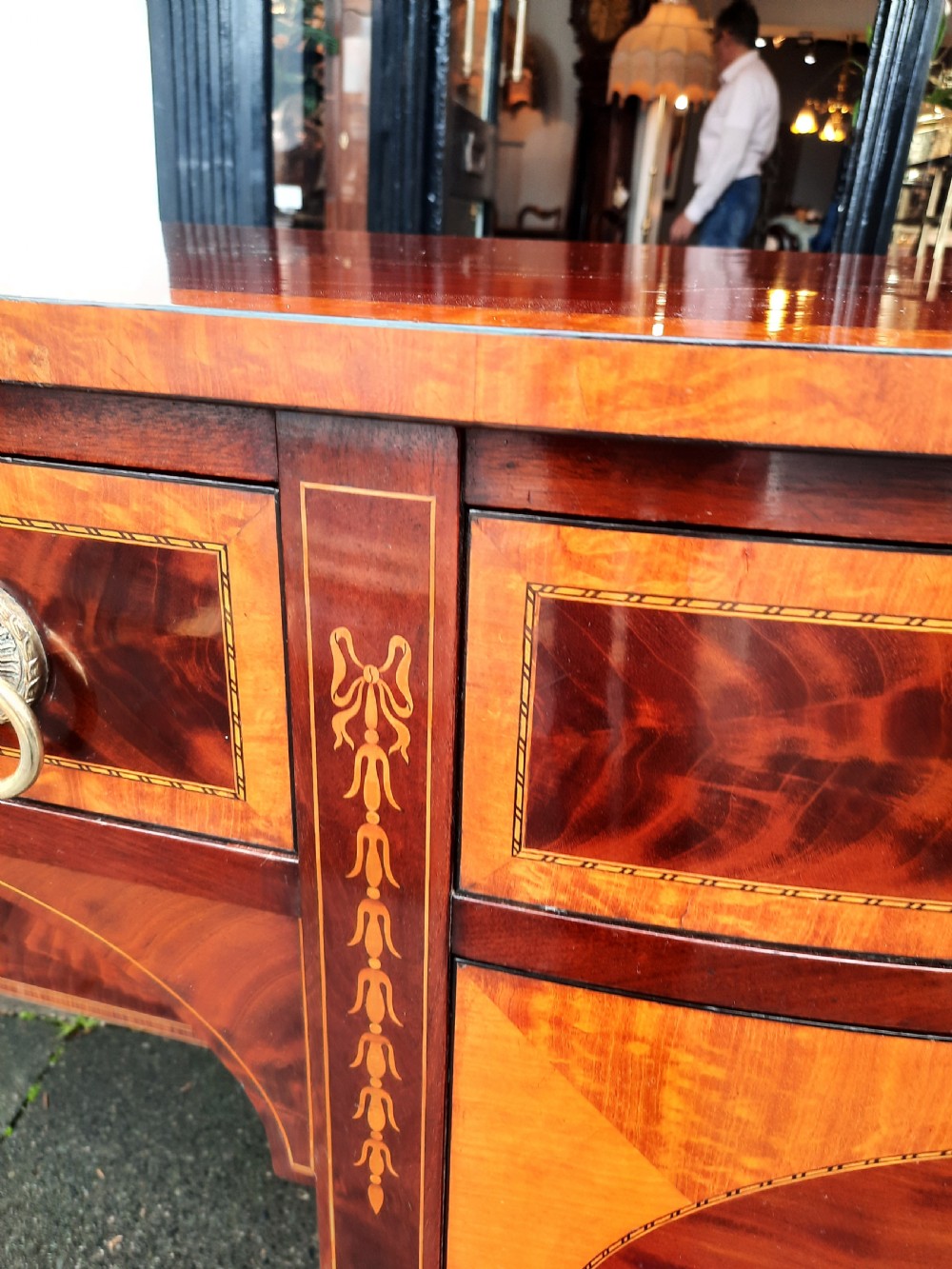 Early 20thC Mahogany Adam Revival Sideboard View XII