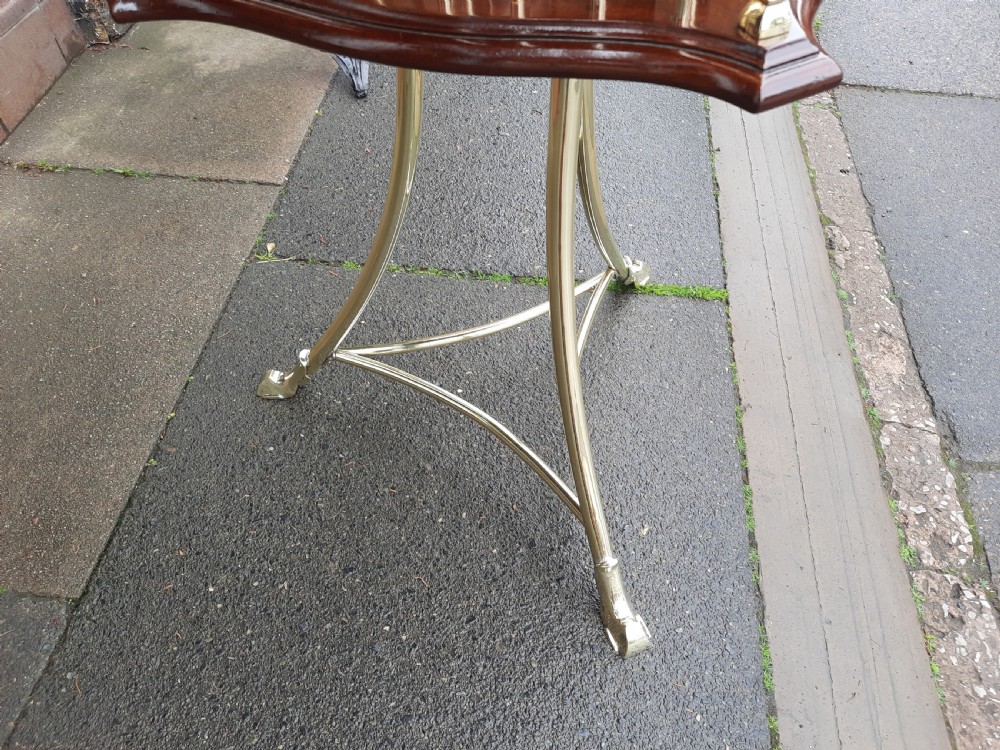 Early 20thC Brass and Mahogany Revolving Bookcase View VIII
