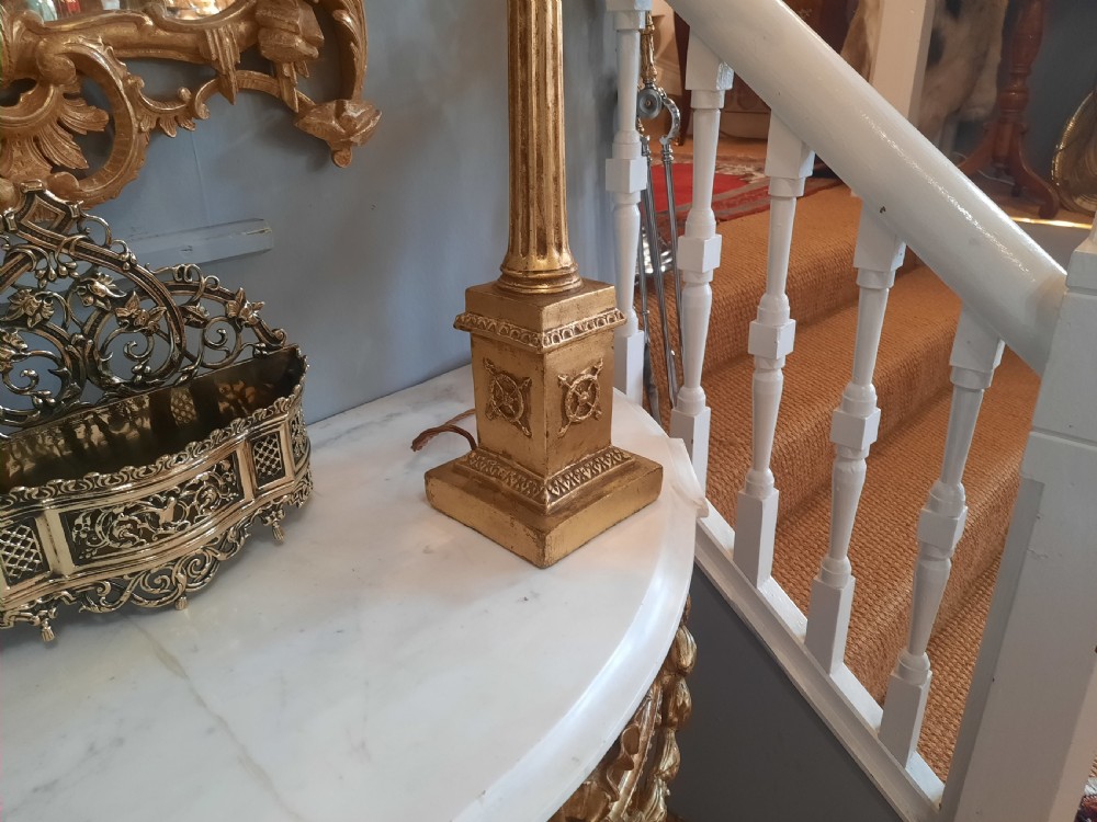 Early 20thC gilt gesso table lamp View V
