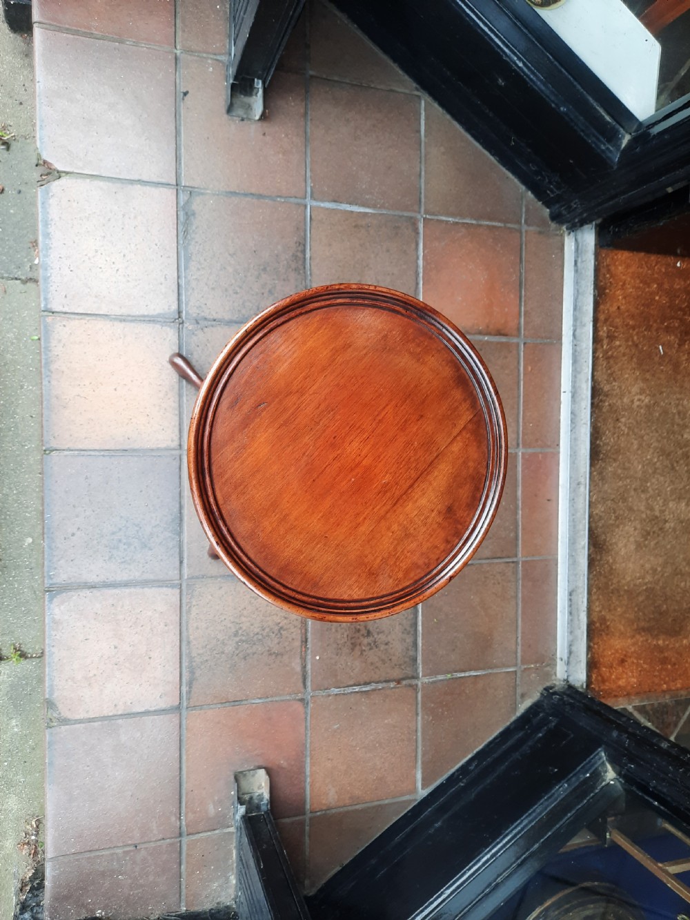 Early 20thC Mahogany Occasional Wine Table View V