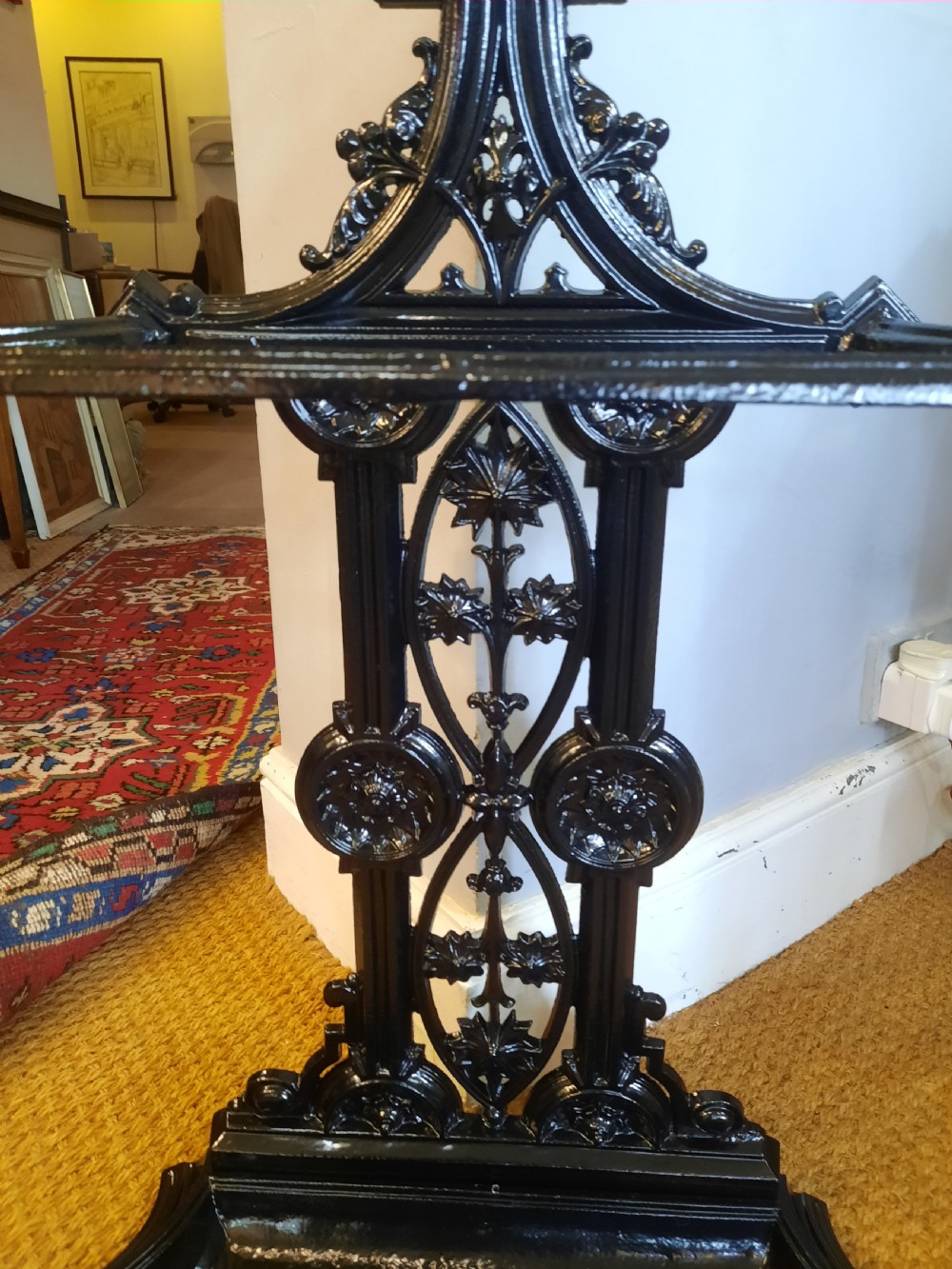 Victorian Coalbrookdale Style Cast Iron Stick Stand View III