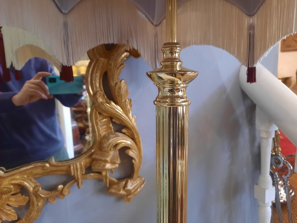 Early 20thC Pressed Brass Table Lamp View VI