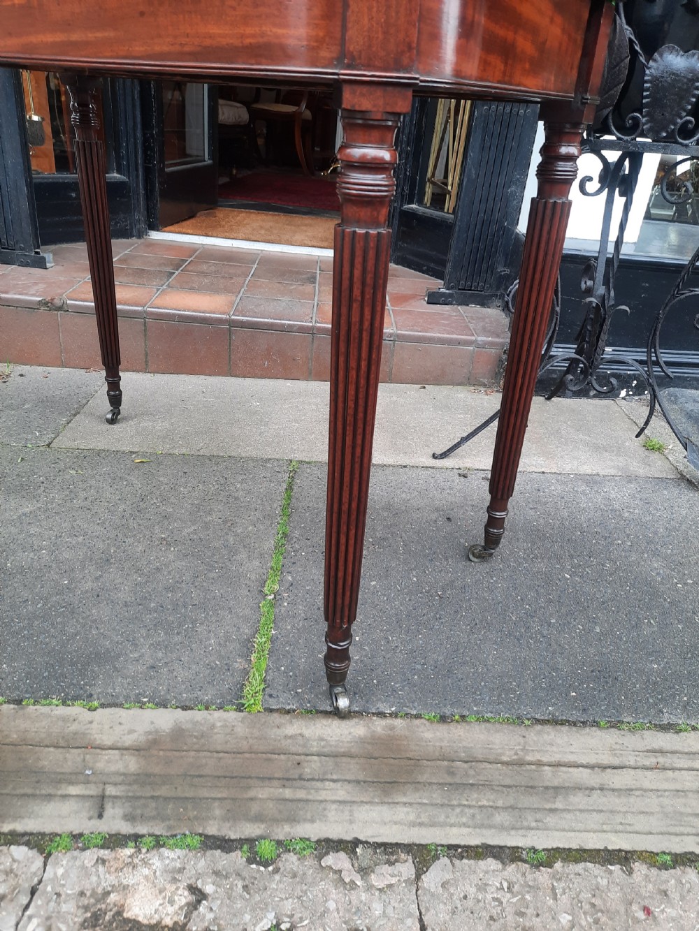 Early 19thC Mahogany Fold Over Tea Table View III