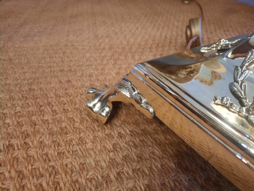 Edwardian Adam style brass adjustable standard lamp View V