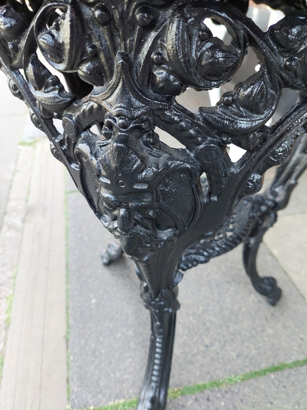 Late 19thC Cast Iron Britannia Garden Table View VIII