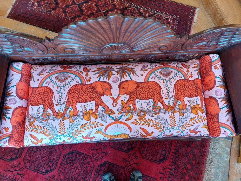 19thC Anglo indian Hardwood Sofa View VI