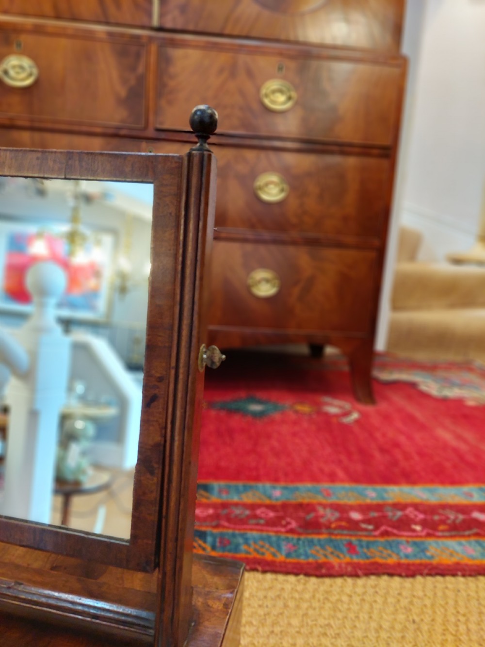 George III Mahogany Dressing Table Mirror View IV