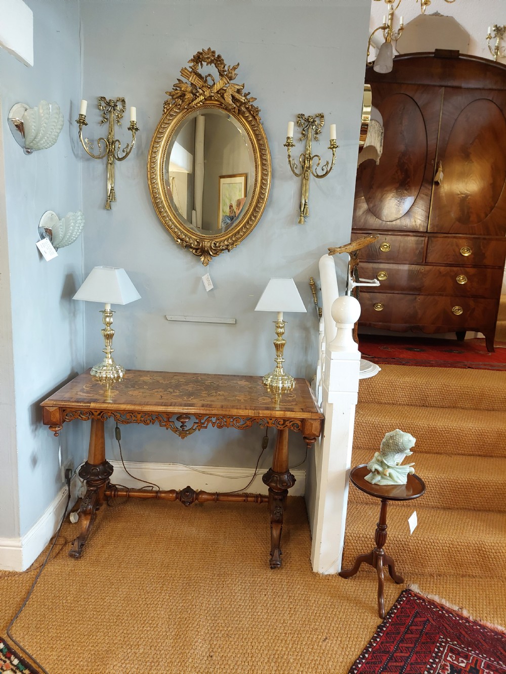 Mid Victorian Walnut Marquetry Centre Table View III