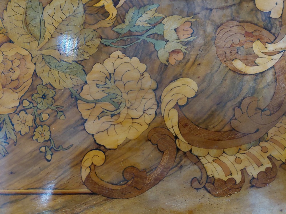 Mid Victorian Walnut Marquetry Centre Table View VII