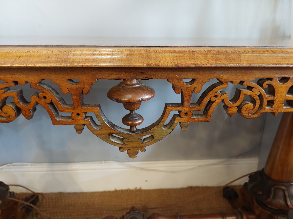 Mid Victorian Walnut Marquetry Centre Table View X