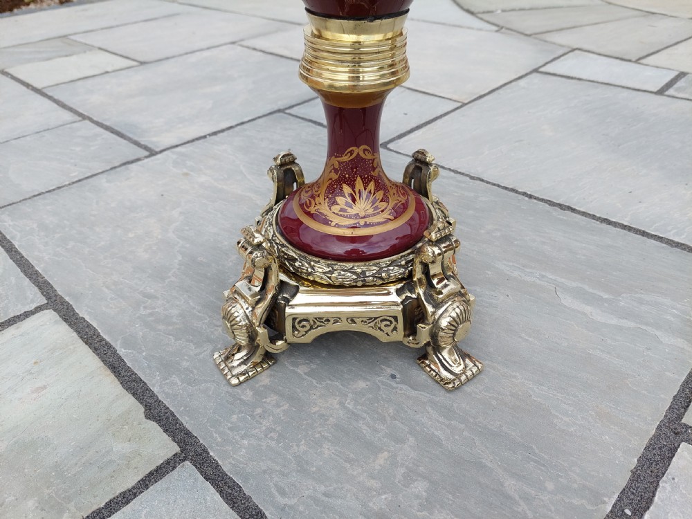 Pair of Early 20thC Limoges Urn Vases View IV