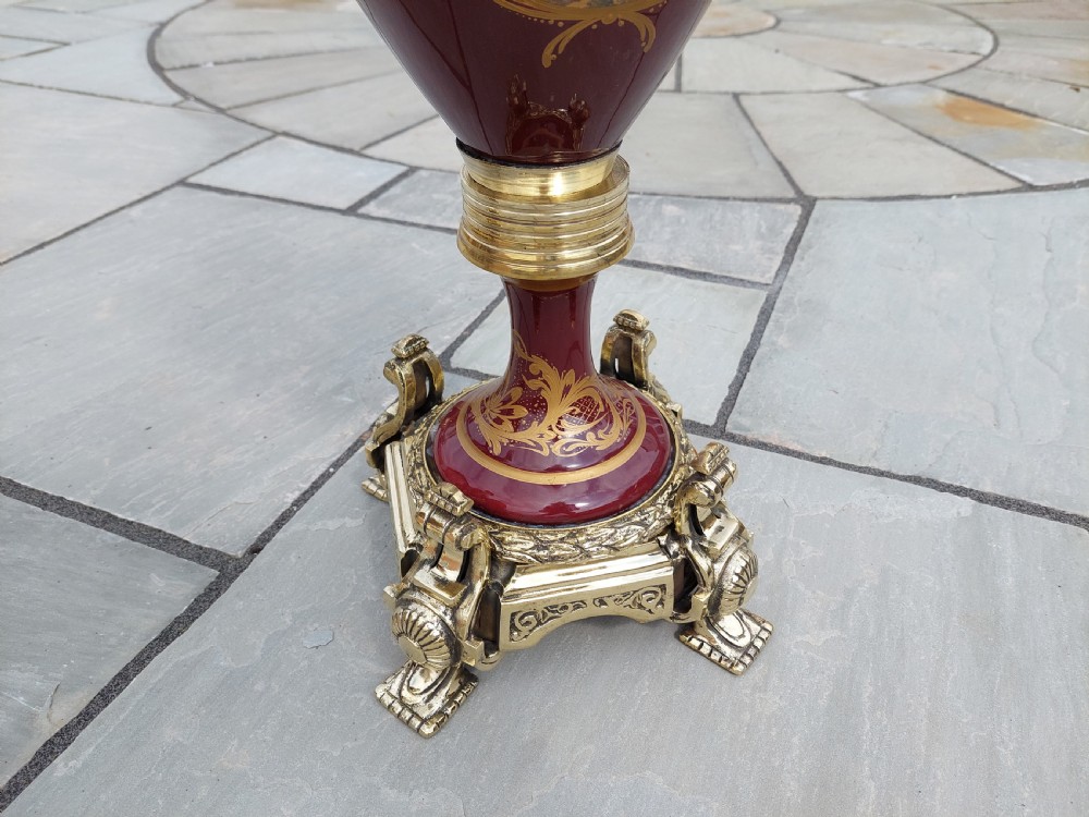 Pair of Early 20thC Limoges Urn Vases View V