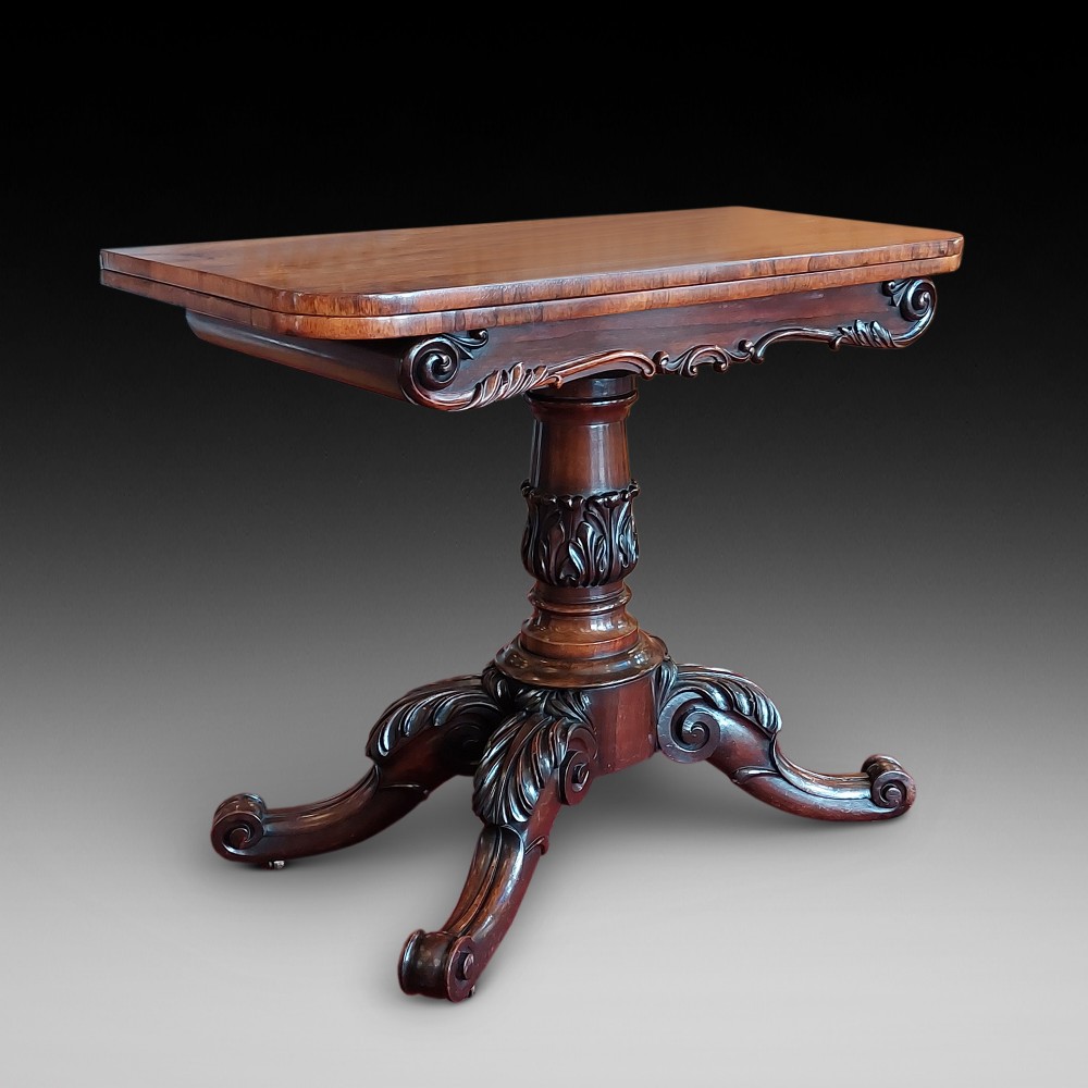 William IV Rosewood Card Table