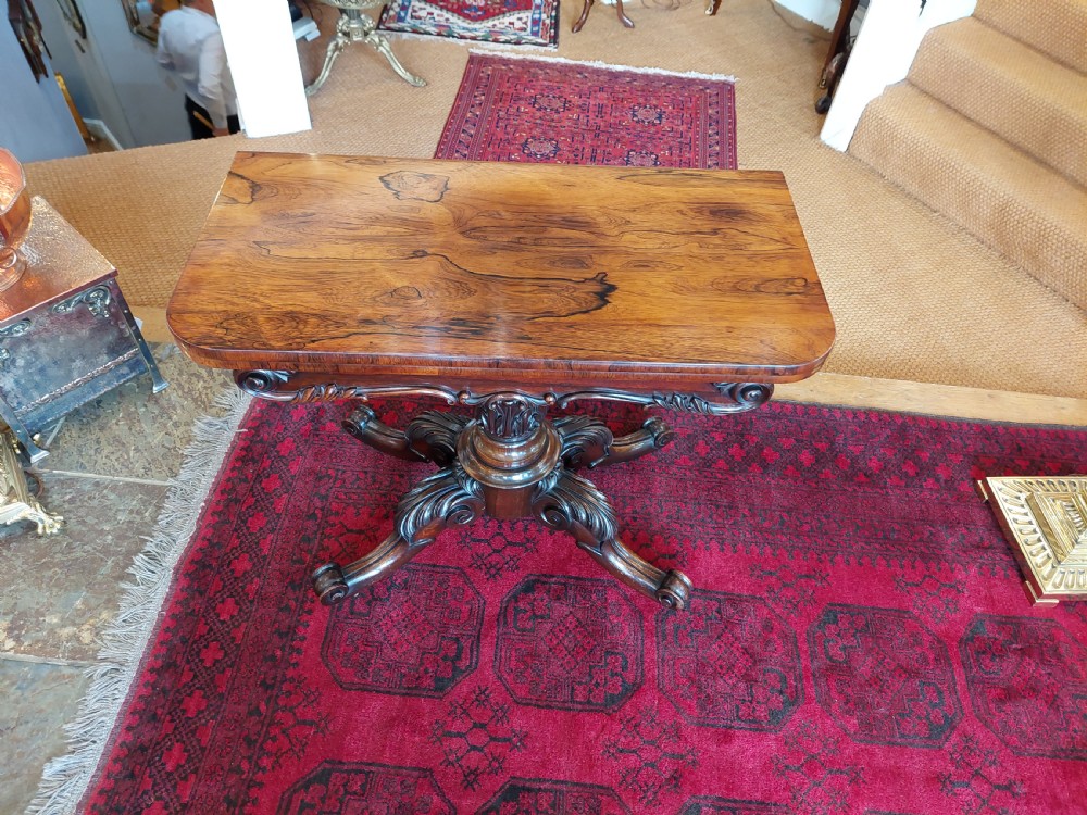 William IV Rosewood Card Table View V
