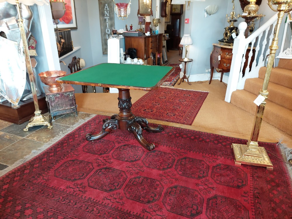William IV Rosewood Card Table View VII