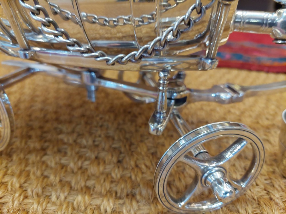 Late Victorian Silver Plate Novelty Brandey Barrel View VI