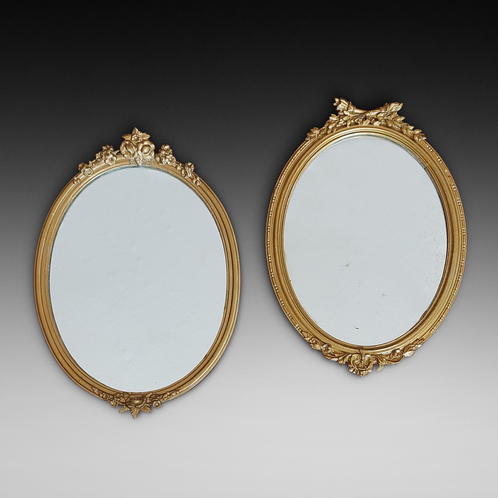 Matched Pair of Edwardian Boudoir Mirrors