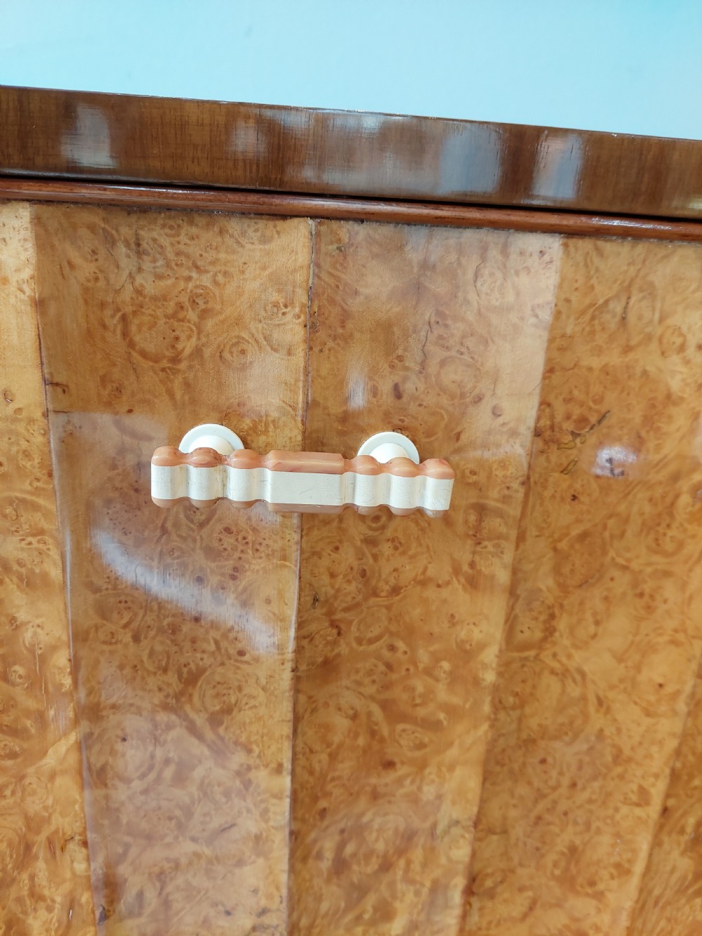 Art Deco Birds Eye Maple Dining Room Suite by Harry & Lou Epstein View X