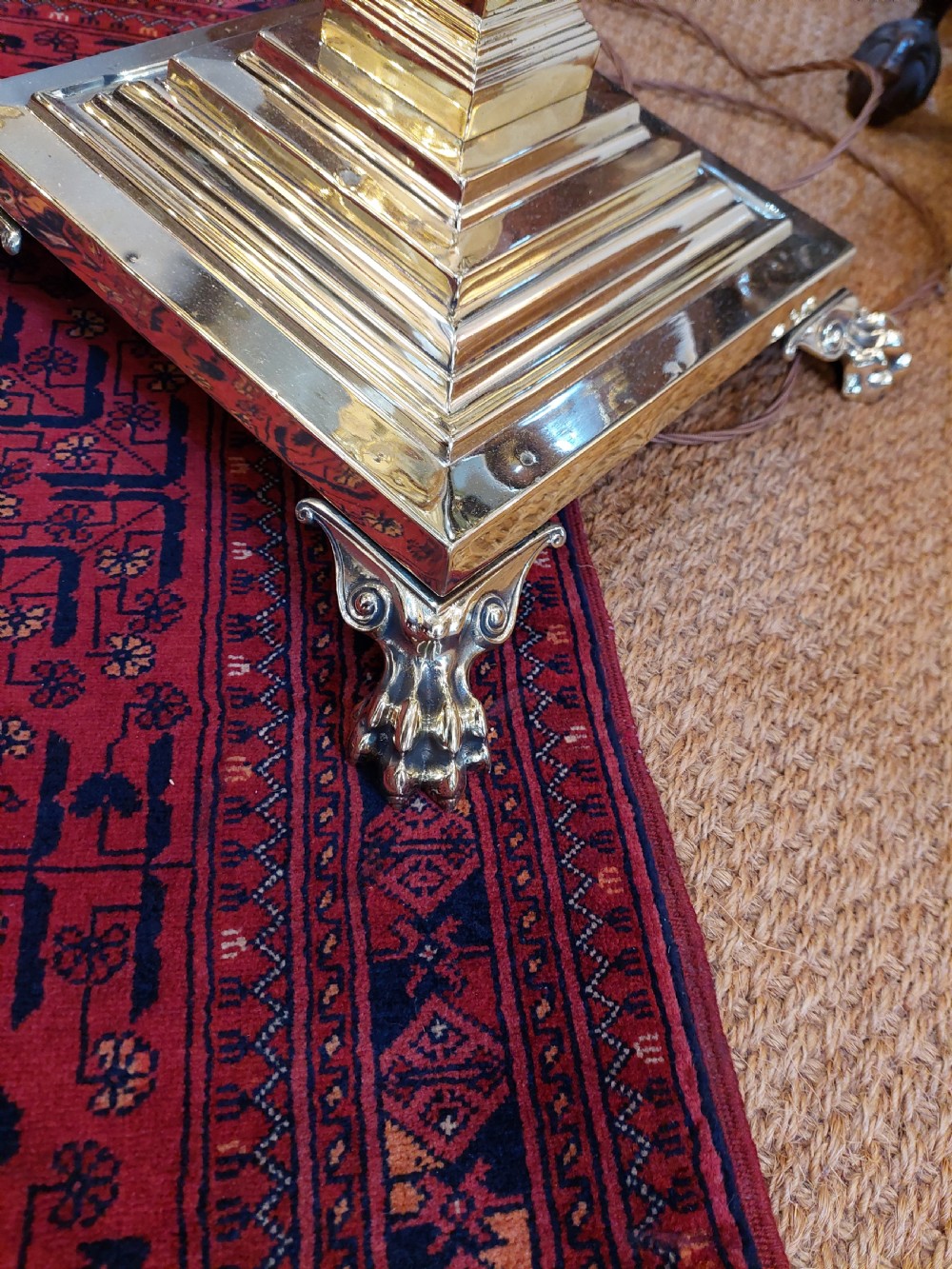 Victorian Brass Adjustable Standard Lamp View V
