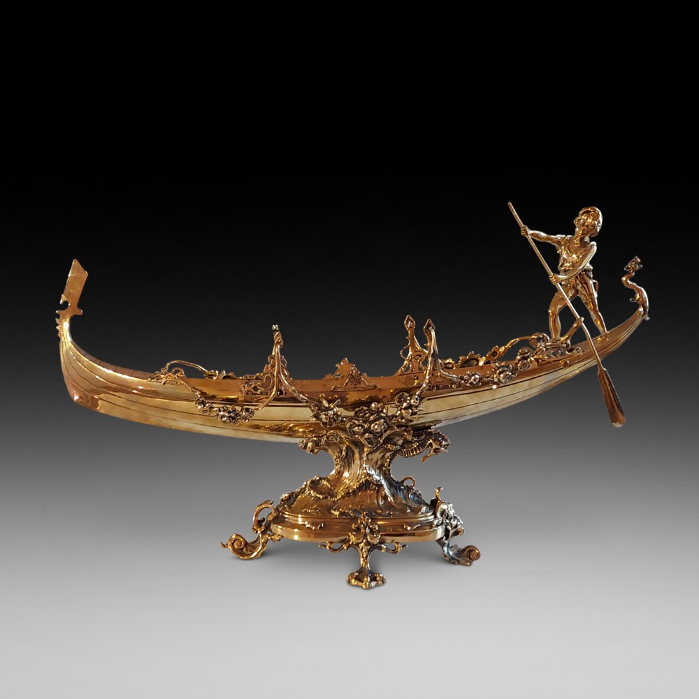 Late 19thC Cast Brass Table Centrepiece