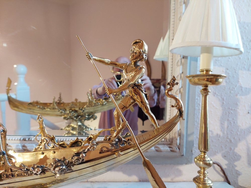 Late 19thC Cast Brass Table Centrepiece View II