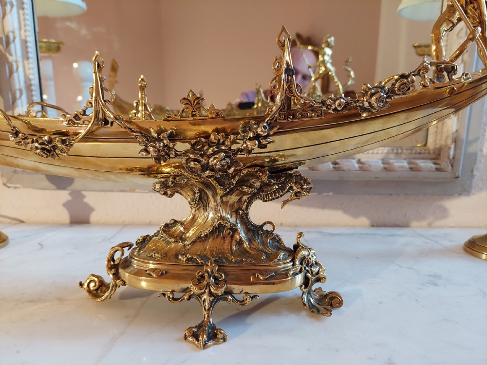 Late 19thC Cast Brass Table Centrepiece View III