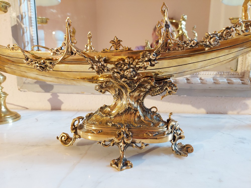 Late 19thC Cast Brass Table Centrepiece View IV