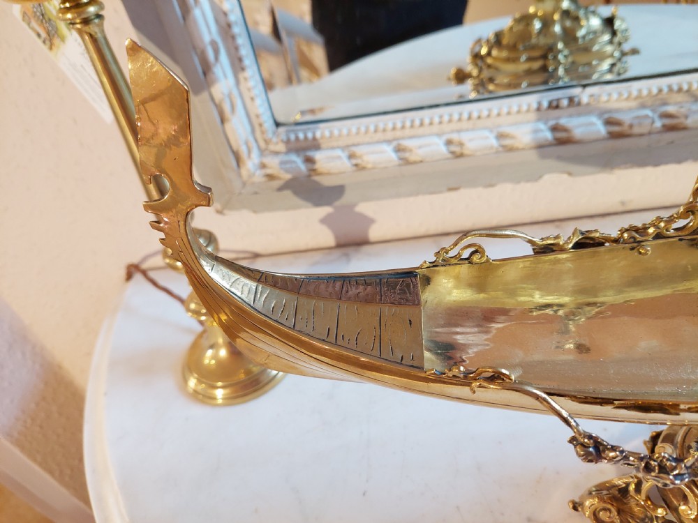 Late 19thC Cast Brass Table Centrepiece View V