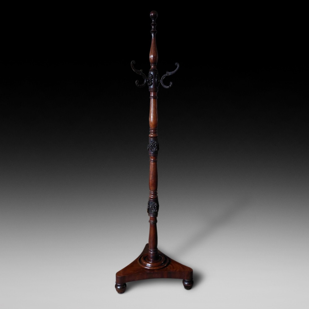 Early Victorian Mahogany Coat Stand 