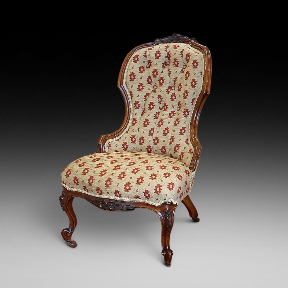 Victorian Walnut Nursing Chair