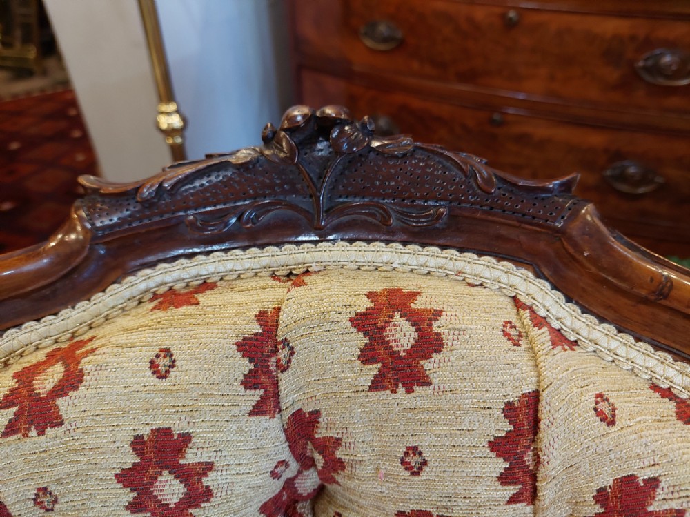 Victorian Walnut Nursing Chair View III