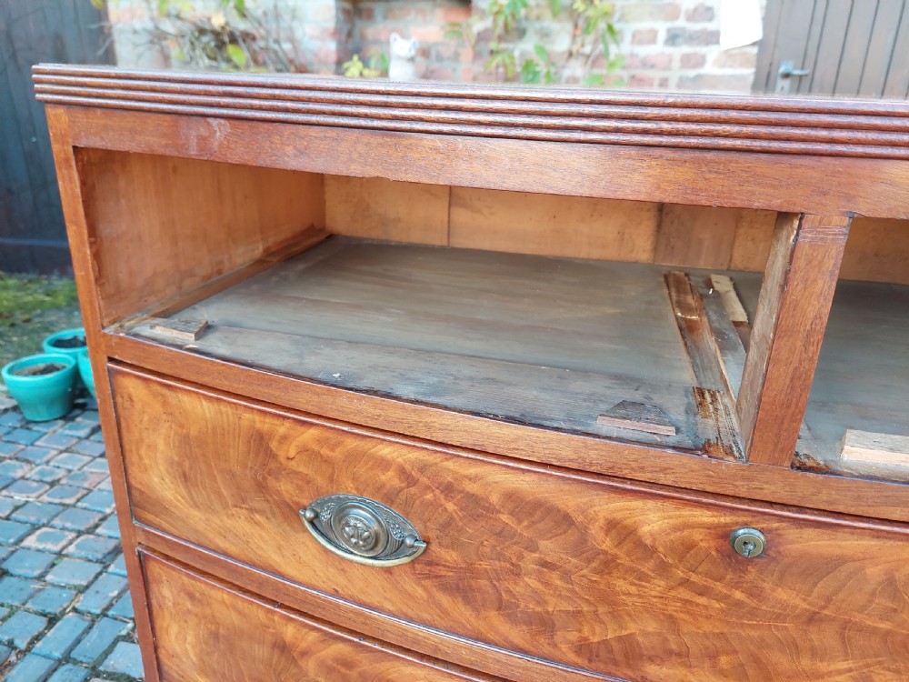 Regency Flame Mahogany Bow Front Chest  View VI