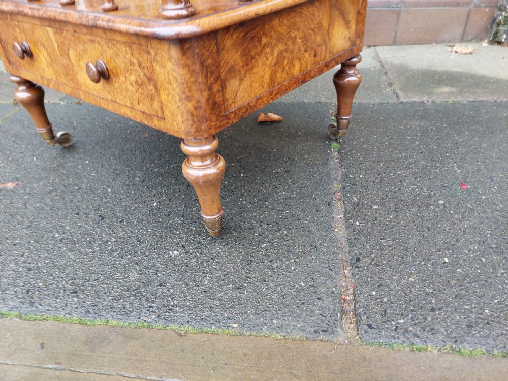 Victorian Burr Walnut Canterbury  View II