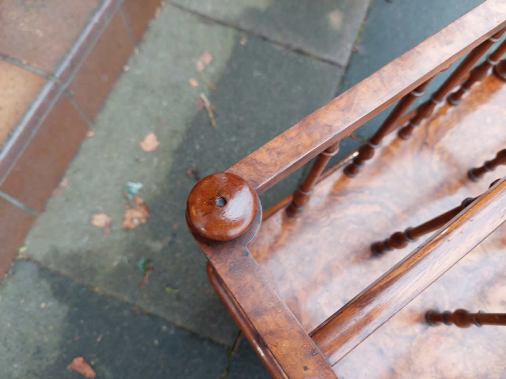 Victorian Burr Walnut Canterbury  View VI