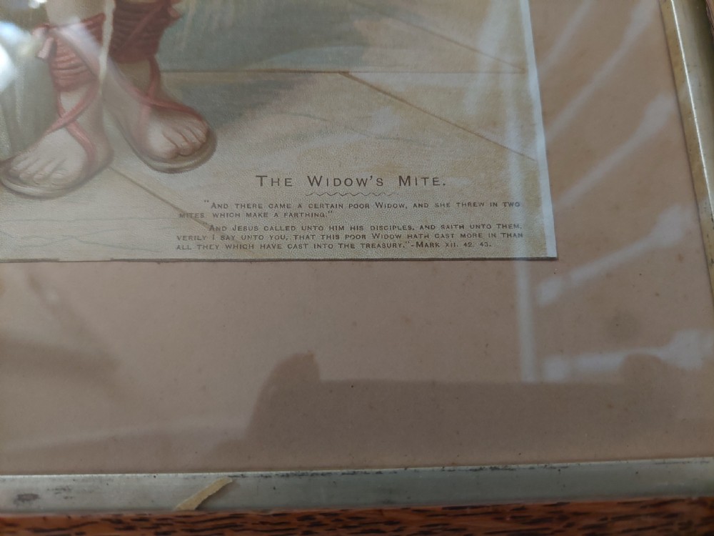 'The Widows Mite' Victorian Print View II
