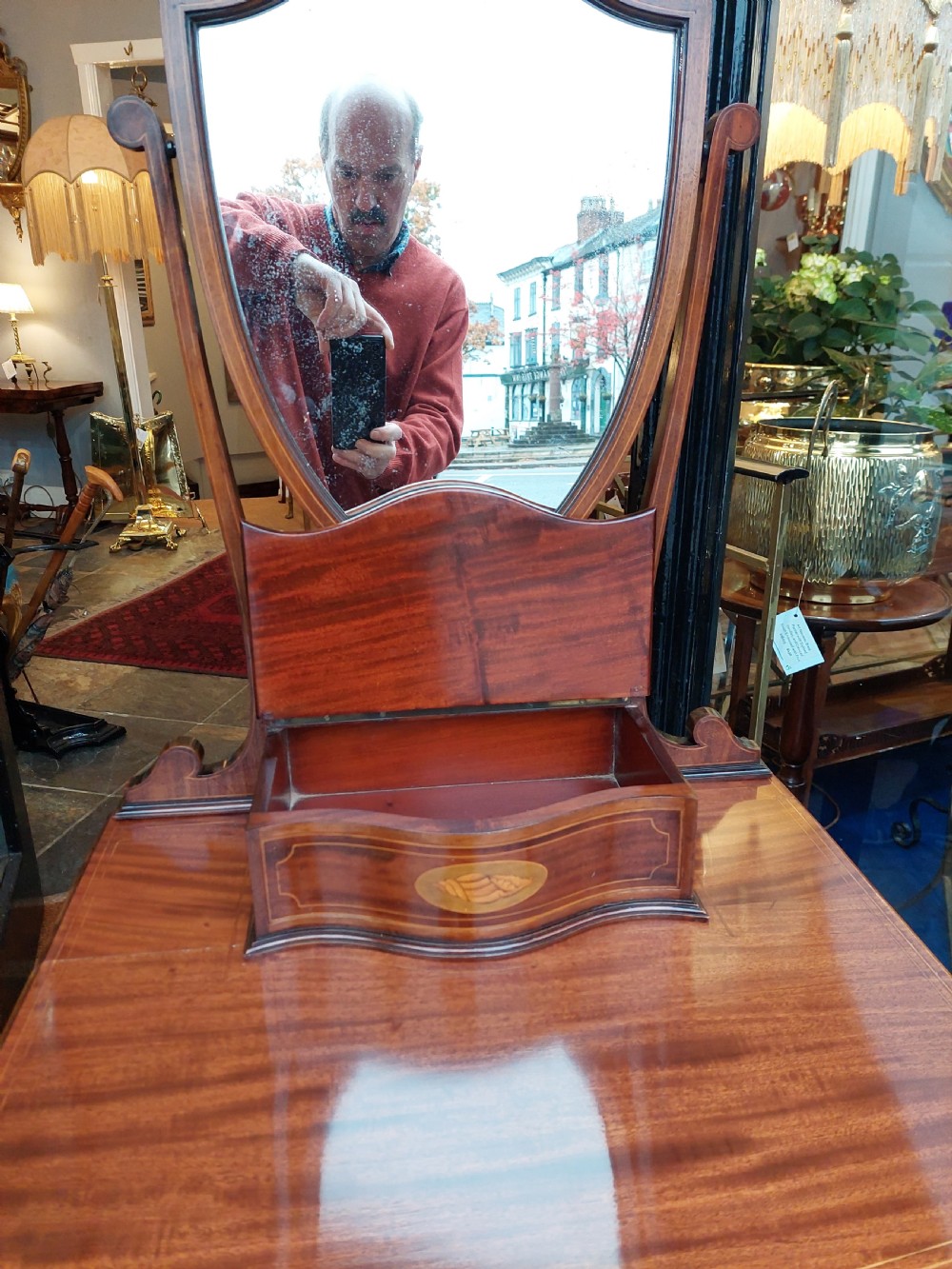 Edwardian Mahogany Vanity Dressing Table View VII