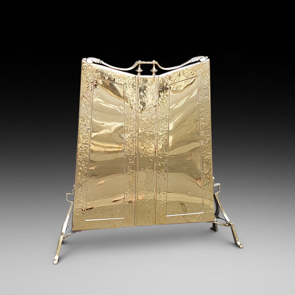 Arts and Crafts Brass Fire Screen