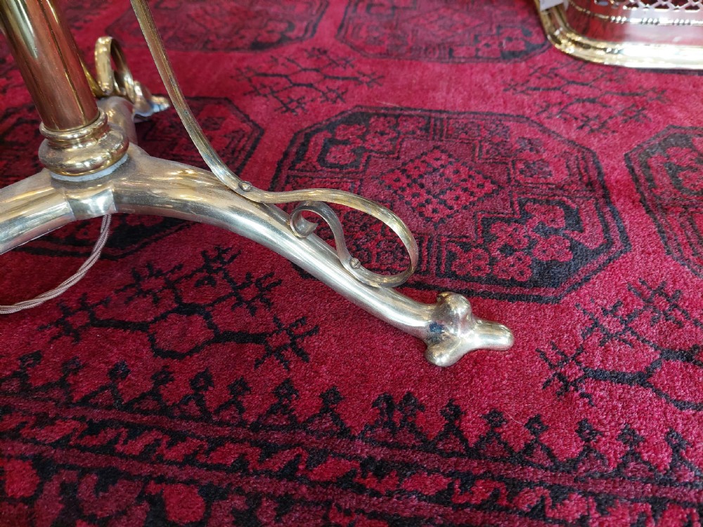 Dutch Arts Nouveau Brass Standard Lamp View II